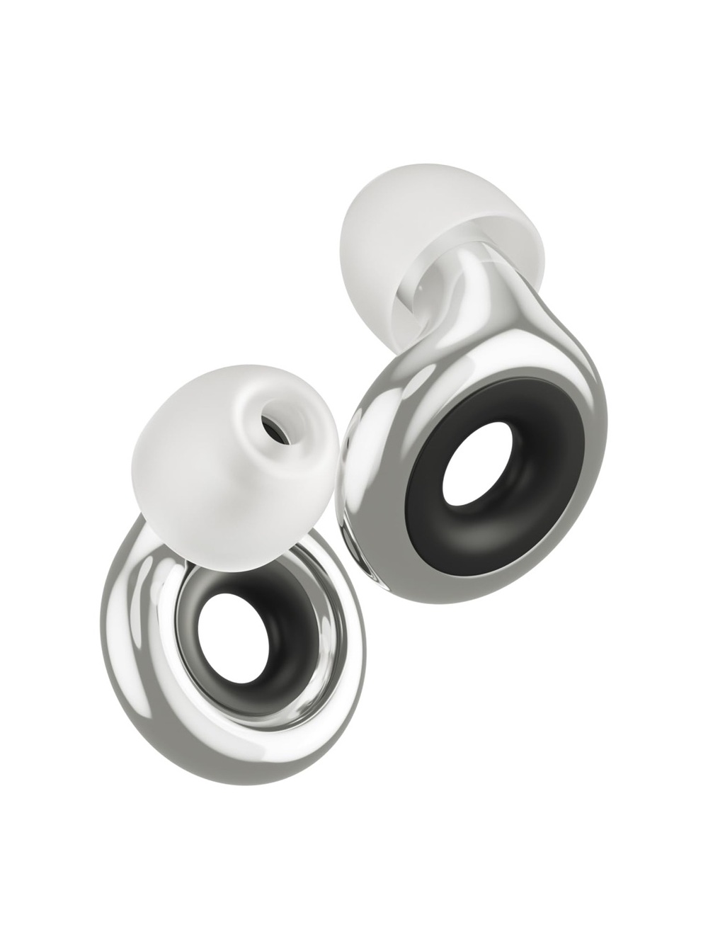 LOOP Experience 2 Earplugs Stylish Hearing Protection, Silver, NWT